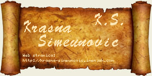 Krasna Simeunović vizit kartica